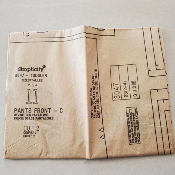 Vintage 1998 Simplicity Toddler's Dress Top Pants Bloomers Sewing Pattern 2,3,4 - Picture 10 of 10